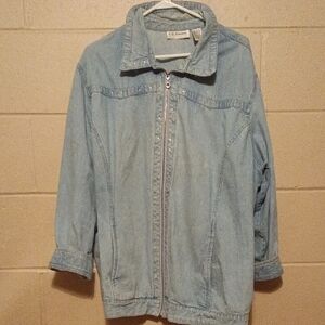 🦄 C.D. Daniels Light Blue Denim Jacket Size 3X